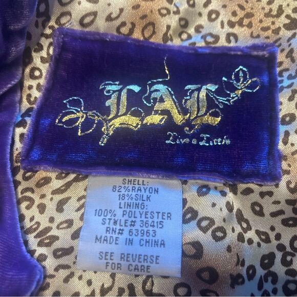 LAL Purple Velvet Women's Jacket - Picture 3 of 11